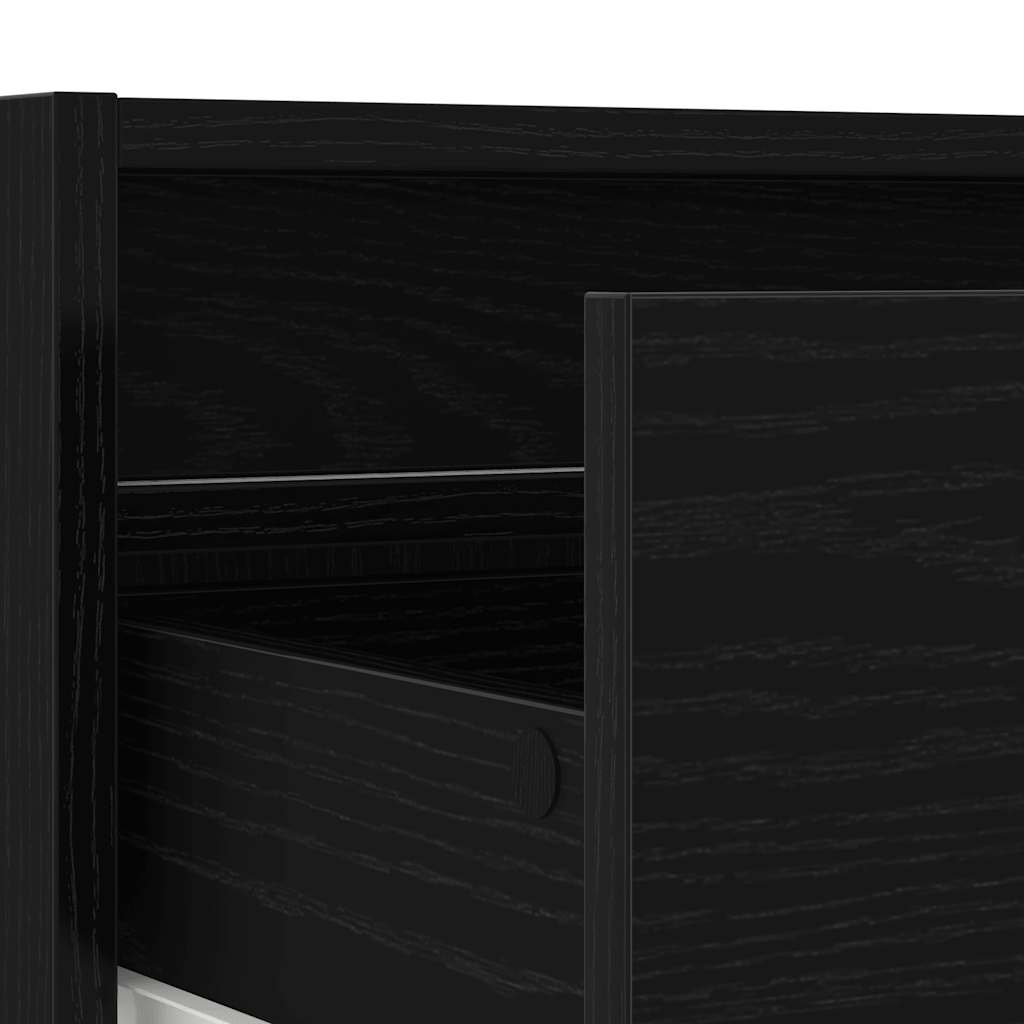 TV szekrény LED világítással fekete tölgy 100X35,5x25 cm 11
