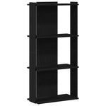 Könyvespolc 3 szintes Fekete 60x30x120 cm Használt fa 2