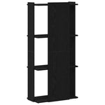 Könyvespolc 3 szintes Fekete 60x30x120 cm Használt fa 6