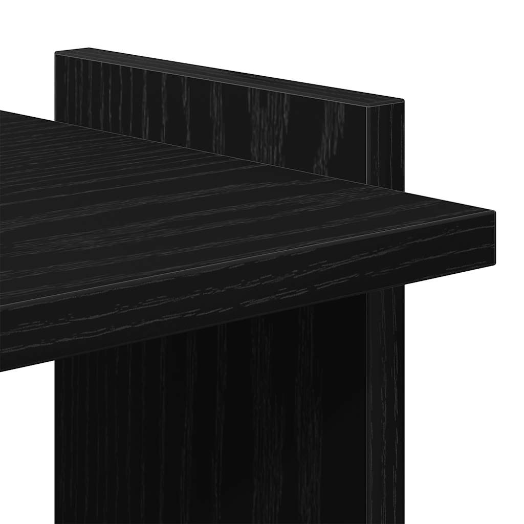 Könyvespolc 3 szintes Fekete 60x30x120 cm Használt fa 7