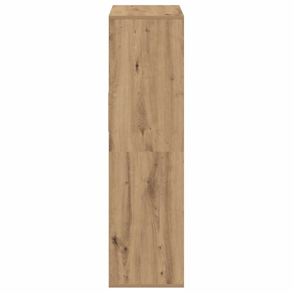 Könyvszekrény kézműves tölgy 66x31x112 cm szerelt fa 5