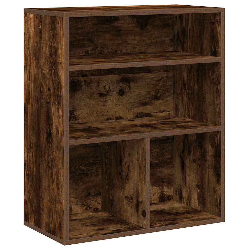 Könyvszekrény füstös tölgy 60x30x71,5 cm szerelt fa 2