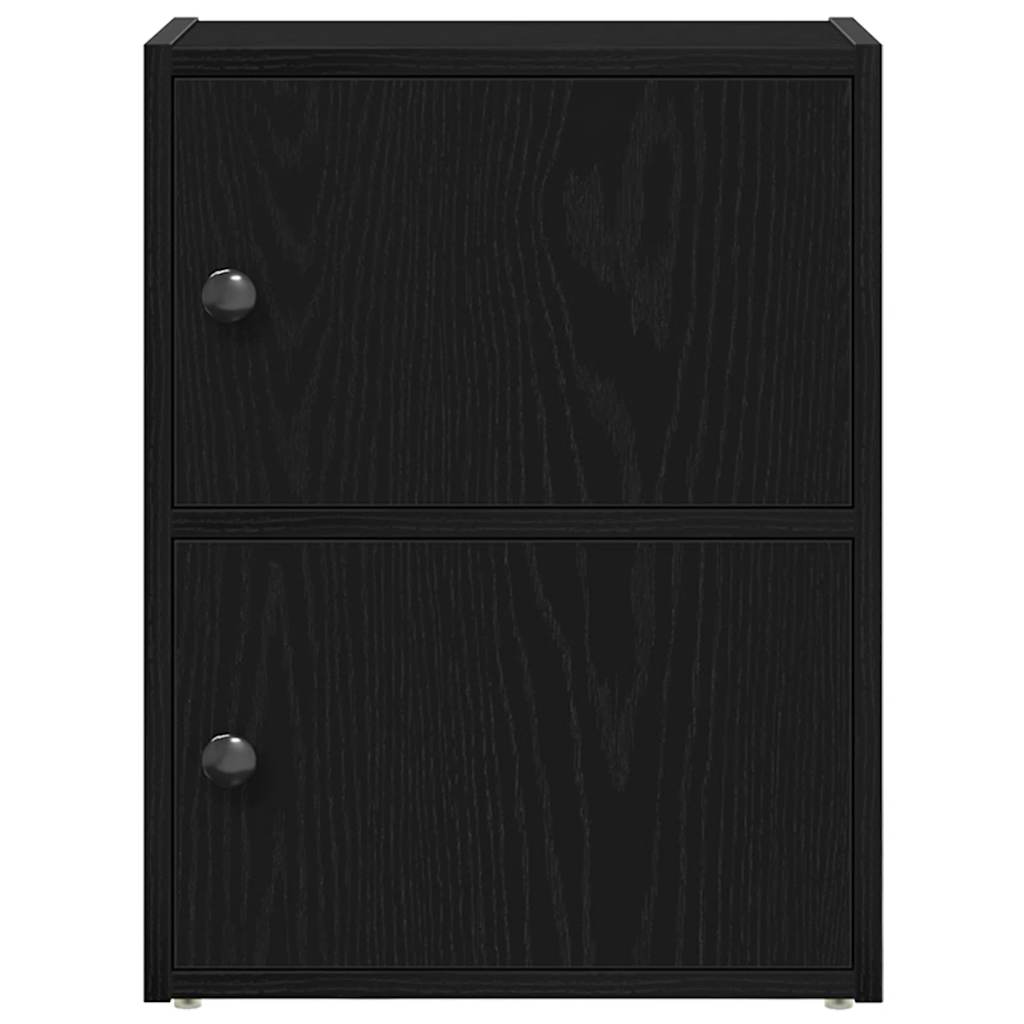 Könyvespolc fekete tölgy 40x24x52 cm gépesített fa 4