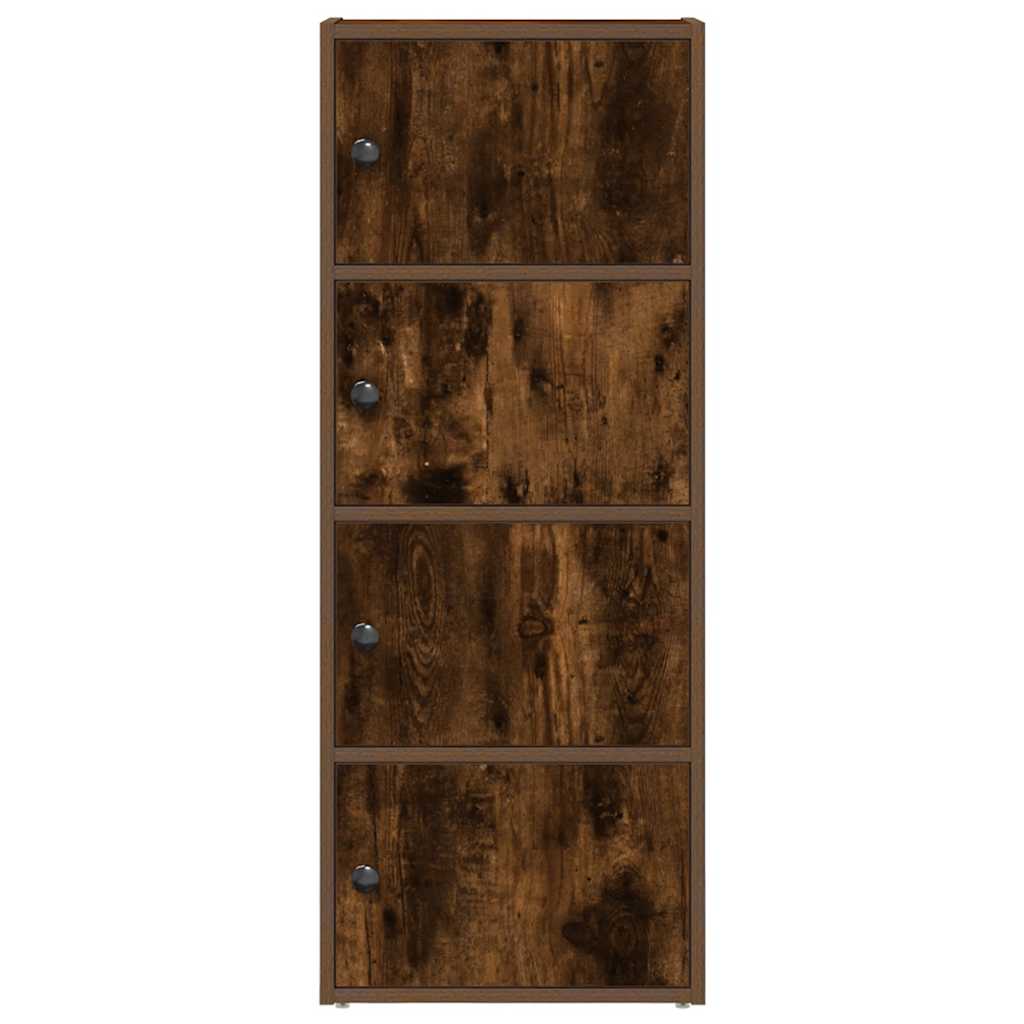 Füstös tölgy színű szerelt fa könyvszekrény 40x24x102 cm 4