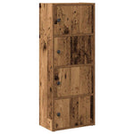 Antik fa színű szerelt fa könyvespolc 40x24x102 cm 2