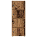 Antik fa színű szerelt fa könyvespolc 40x24x102 cm 4