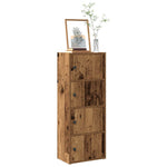 Antik fa színű szerelt fa könyvespolc 40x24x102 cm