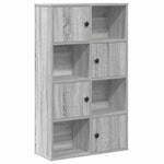 Szürke sonoma színű szerelt fa könyvespolc 60x24x101,5 cm 2