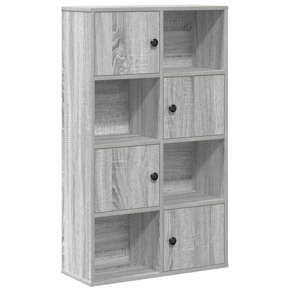 Szürke sonoma színű szerelt fa könyvespolc 60x24x101,5 cm 2