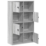 Szürke sonoma színű szerelt fa könyvespolc 60x24x101,5 cm 5