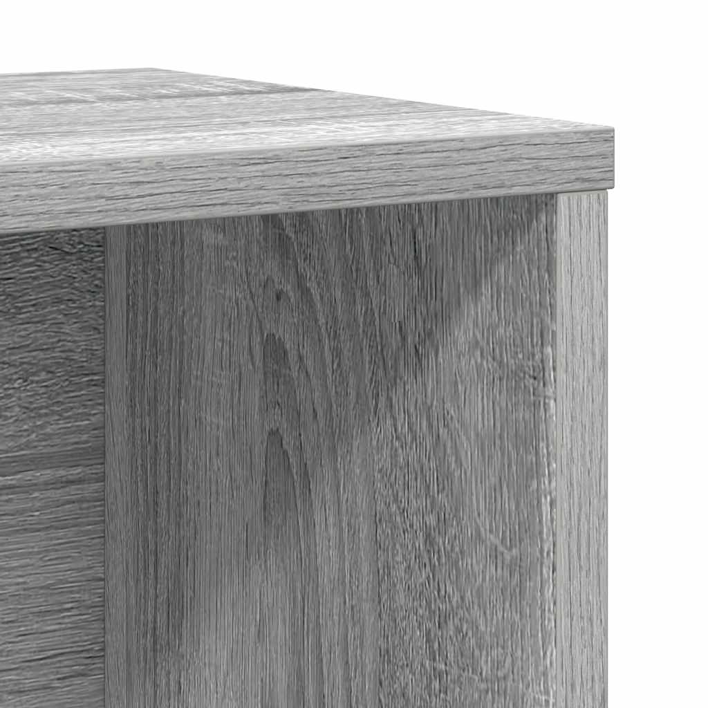 Szürke sonoma színű szerelt fa könyvespolc 60x24x101,5 cm 9