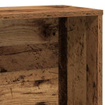 Antik fa színű szerelt fa könyvespolc 60x24x120 cm 8