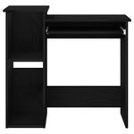 Fekete forgácslap íróasztal polcokkal 84x40x78 cm 5