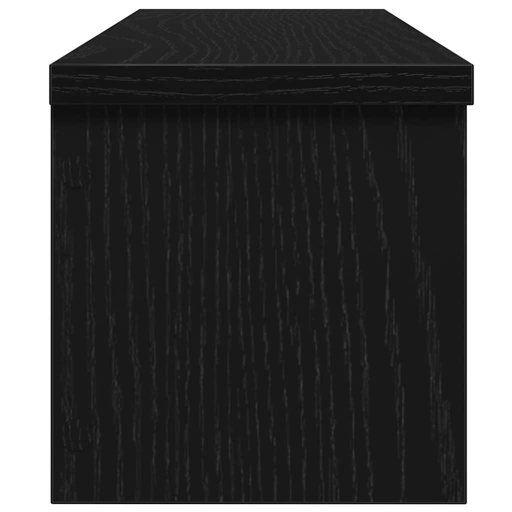 Konyhai állvány rakodható fekete 60x15x16 cm műfa 4
