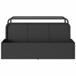Fekete polyrattan medence melletti úszótároló 110x100x57 cm 5