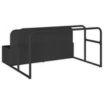 Fekete polyrattan medence melletti úszótároló 110x100x57 cm 7
