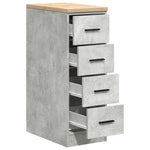 Garázs tárolószekrény Beton szürke 30x51x85 cm tömörfa fenyőfa 5