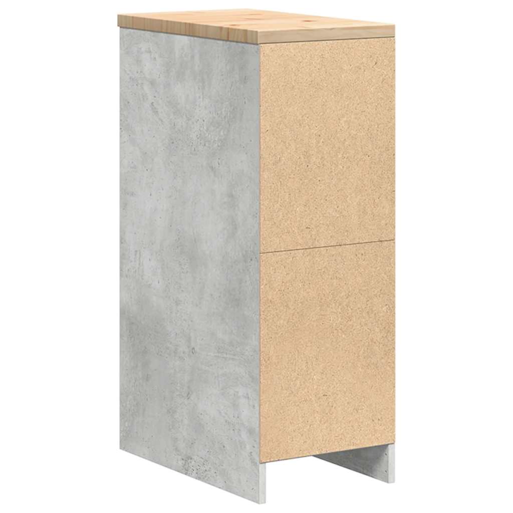 Garázs tárolószekrény Beton szürke 30x51x85 cm tömörfa fenyőfa 8