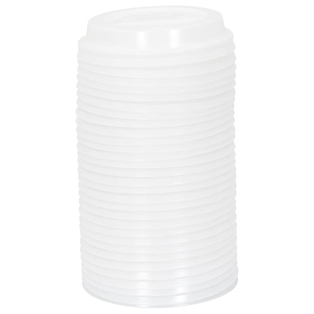 1000 db papír kávéscsészék fedővel 16oz 400ml 5