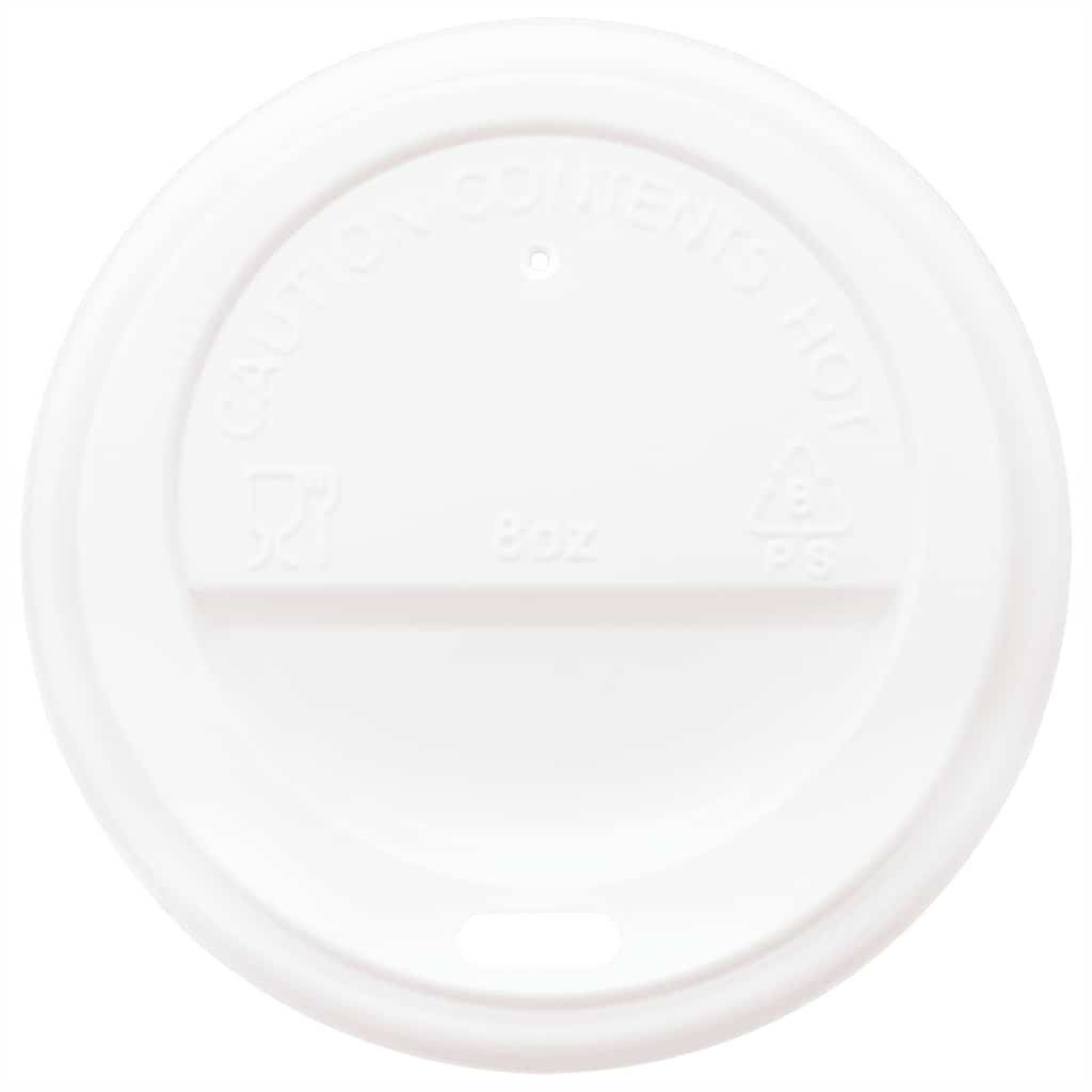 1000 db papír kávéscsészék fedővel 8oz 200ml 3