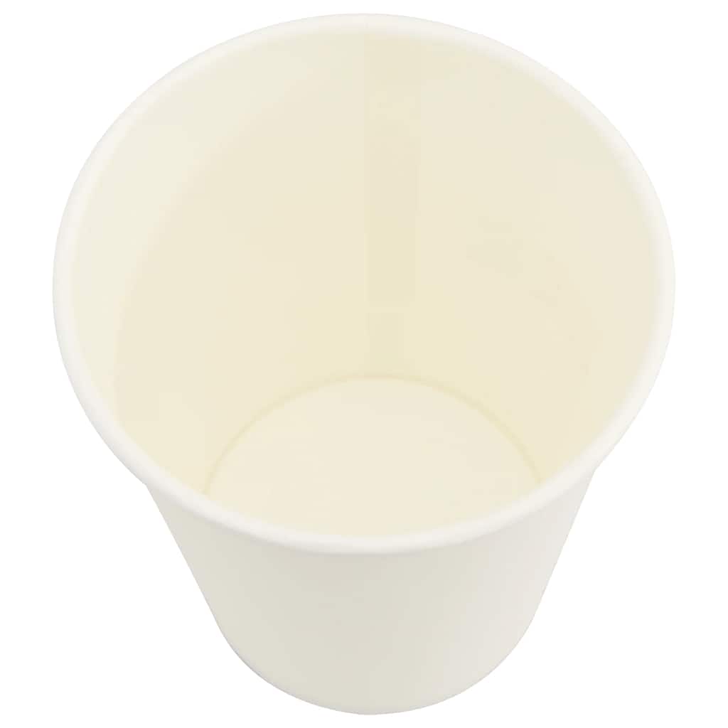 1000 db papír kávéscsészék fedővel 8oz 200ml 9