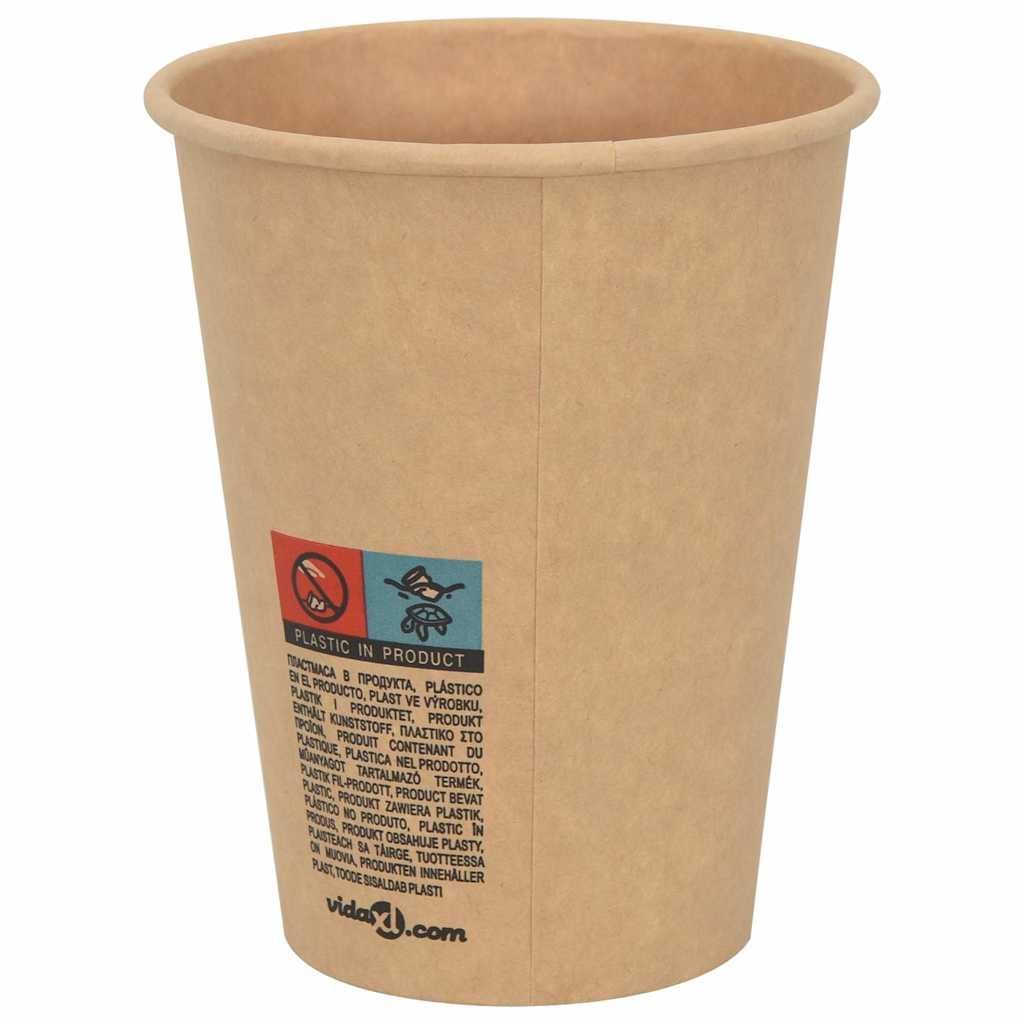1000 db papír kávéscsészék fedővel 12oz 300ml 8
