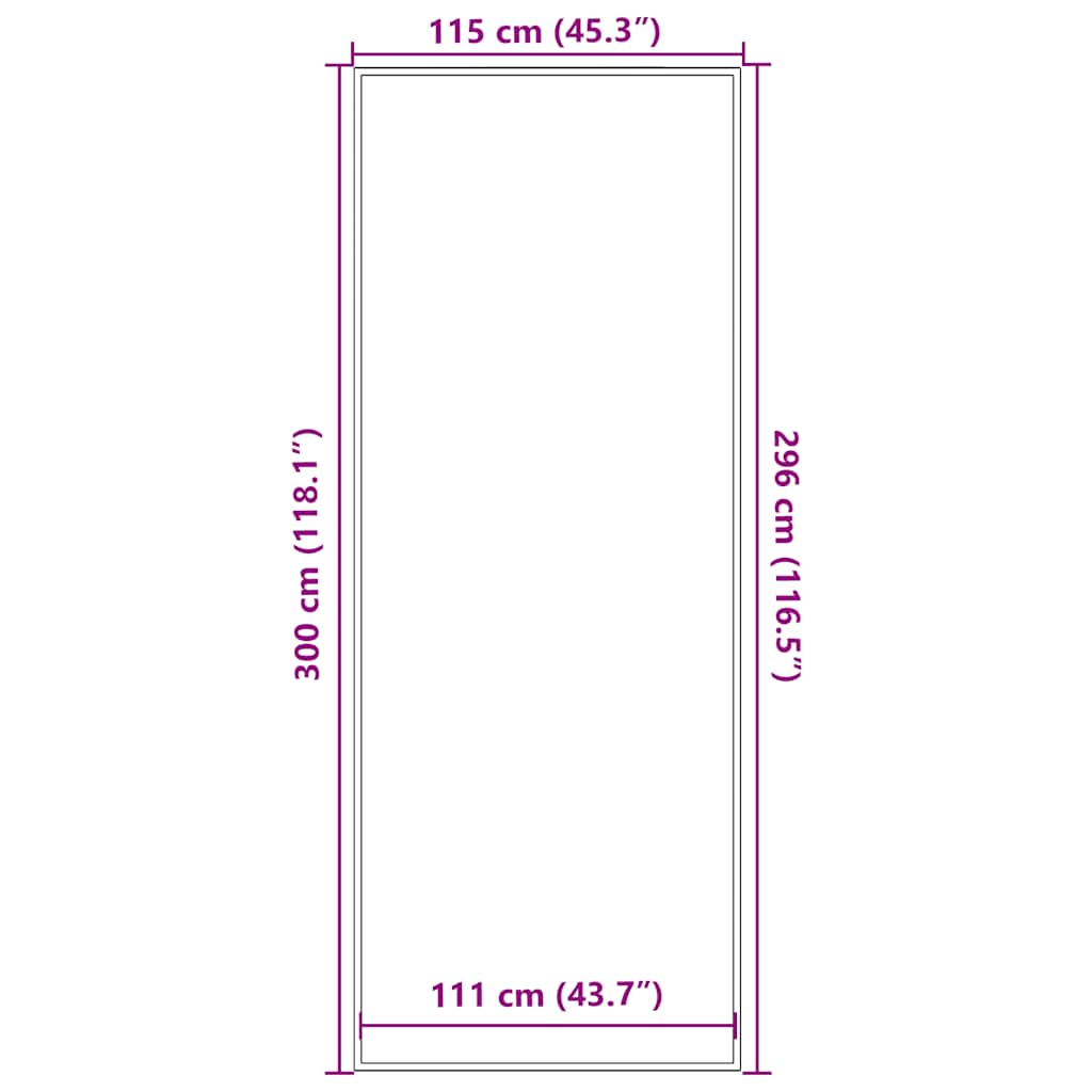 Lábtörlő antracit 115x300 cm 7