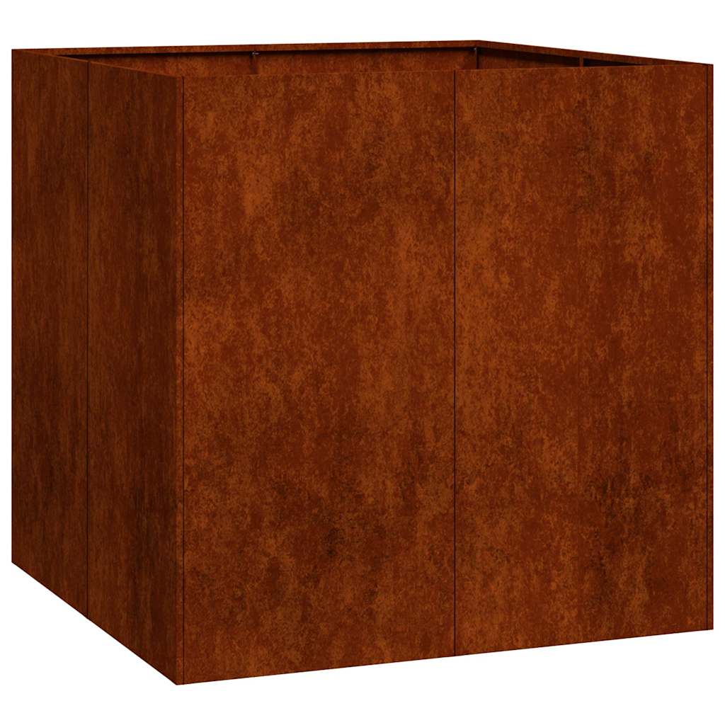 Ültető rozsdás 80x80x80 cm időjárásálló acélból 5