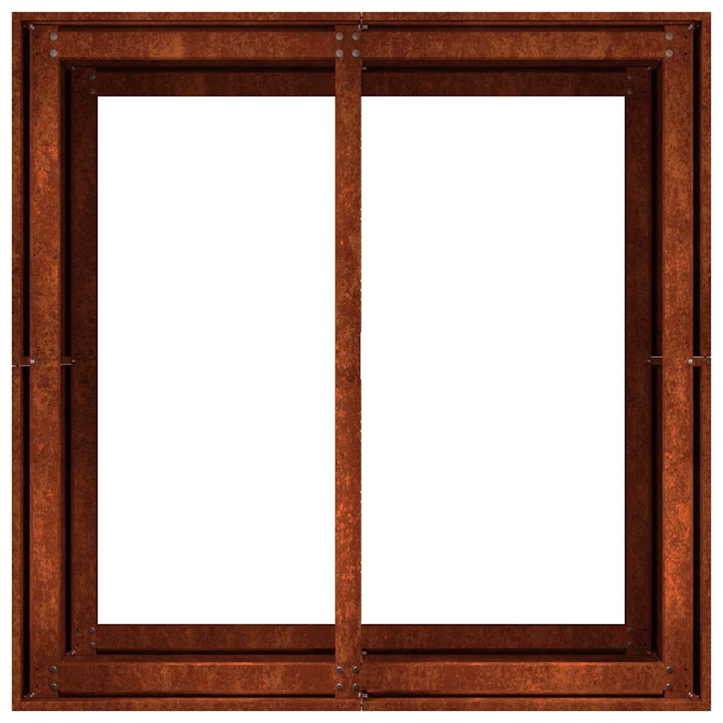 Ültető rozsdás 80x80x80 cm időjárásálló acélból 6