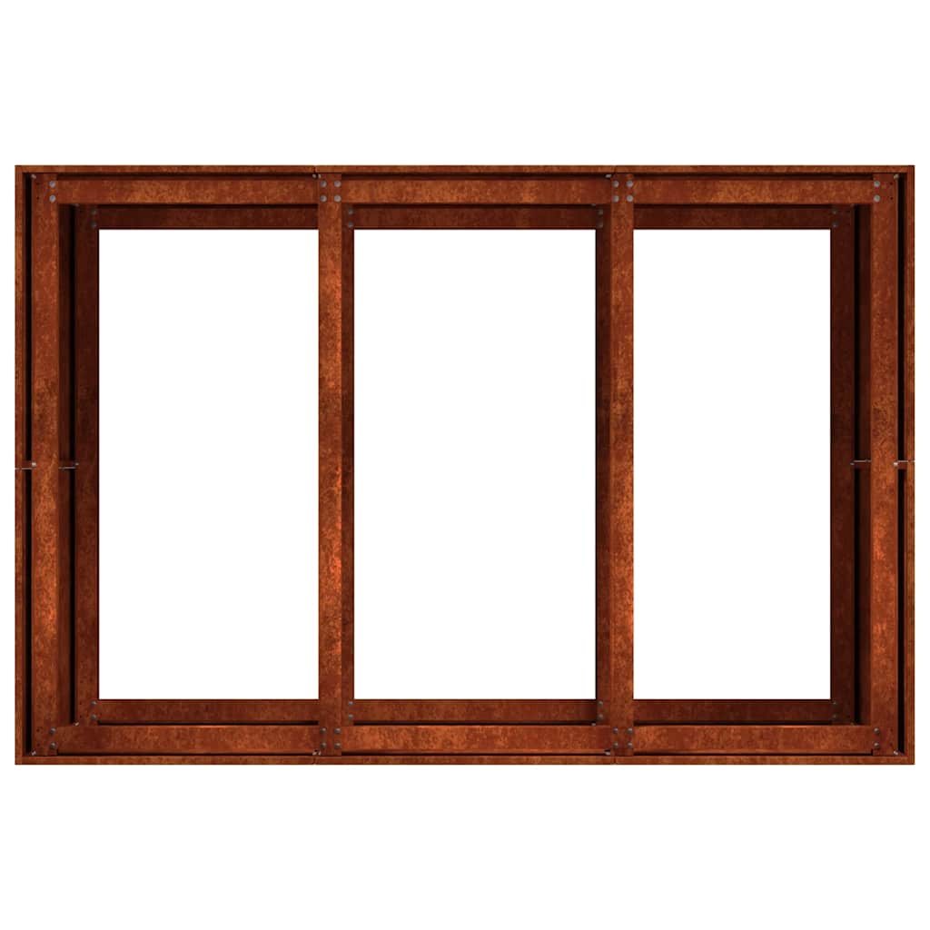 Ültető rozsdás 120x80x80 cm időjárásálló acélból 6