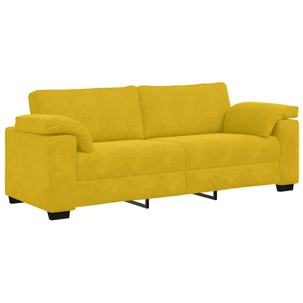 Kétdb sárga bársony kanapégarnitúra párnákkal 5
