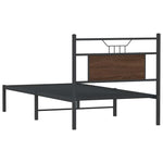 Barna tölgy színű szerelt fa ágykeret matrac nélkül 75x190 cm 8
