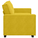 Kétszemélyes sárga bársony kanapé 180x78x84 cm 5