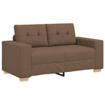 Barna szövet loveseat kanapé 160x77x82 cm 2