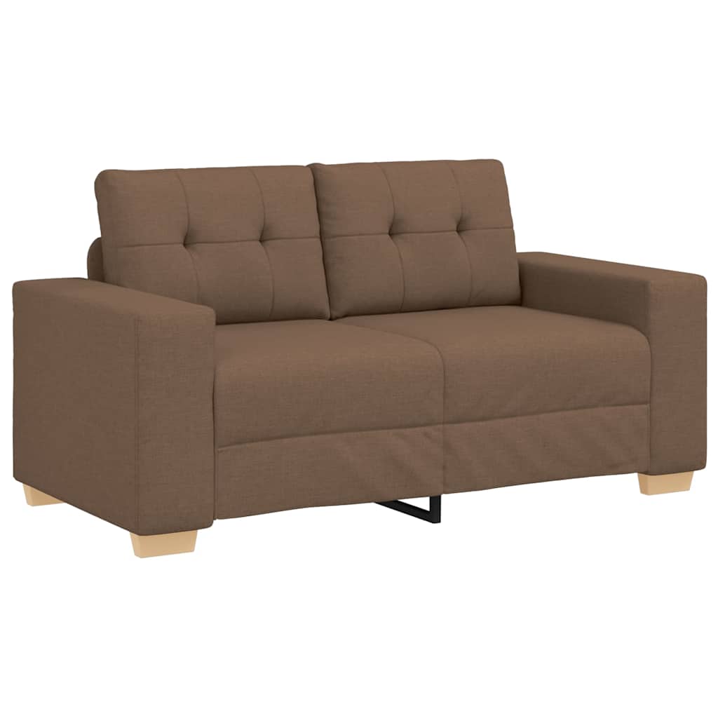 Barna szövet loveseat kanapé 160x77x82 cm 2