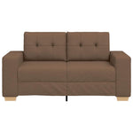 Barna szövet loveseat kanapé 160x77x82 cm 4