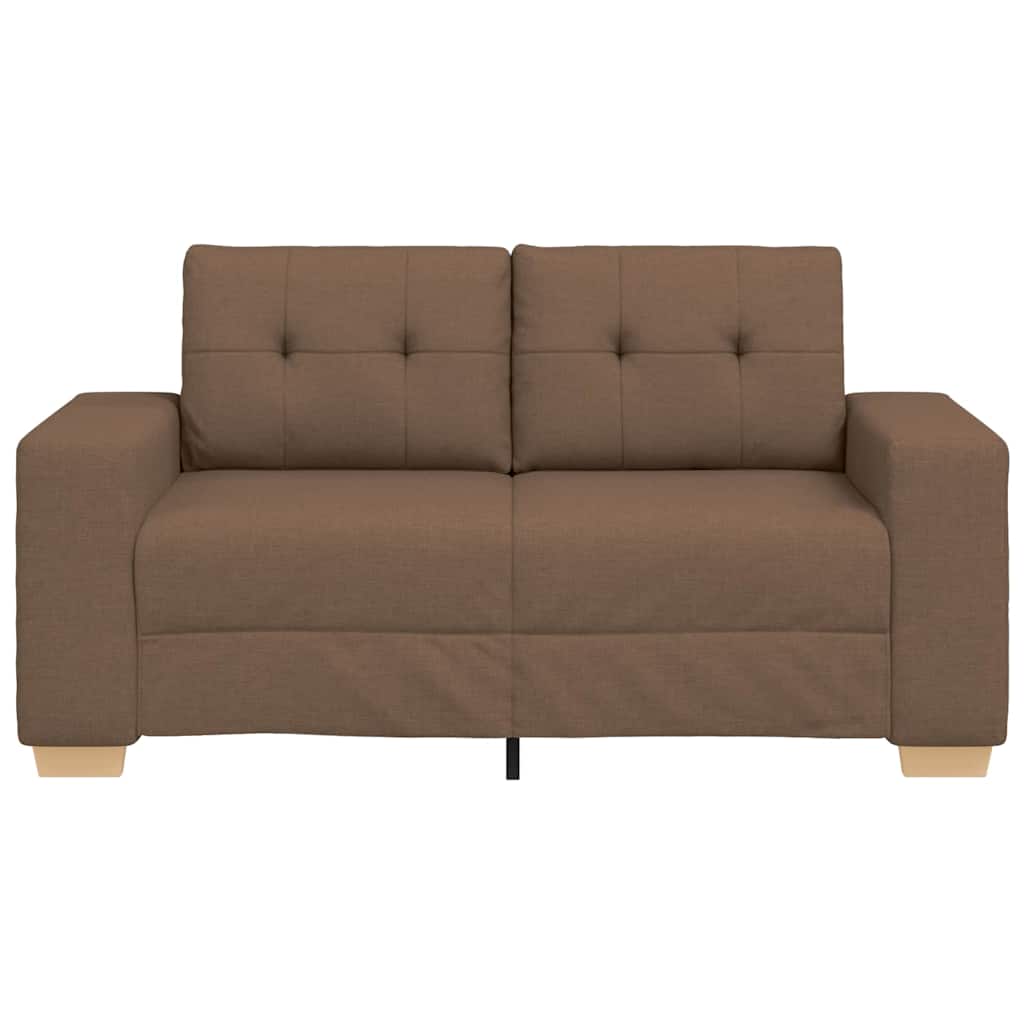 Barna szövet loveseat kanapé 160x77x82 cm 4