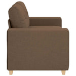 Barna szövet loveseat kanapé 160x77x82 cm 5