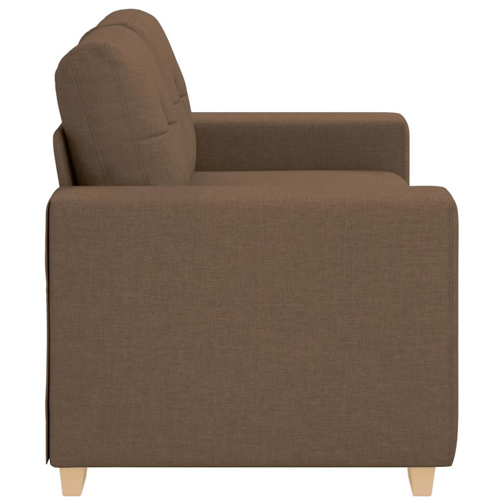 Barna szövet loveseat kanapé 160x77x82 cm 5