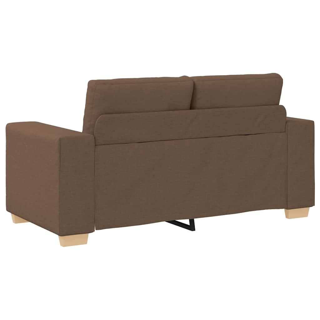 Barna szövet loveseat kanapé 160x77x82 cm 6