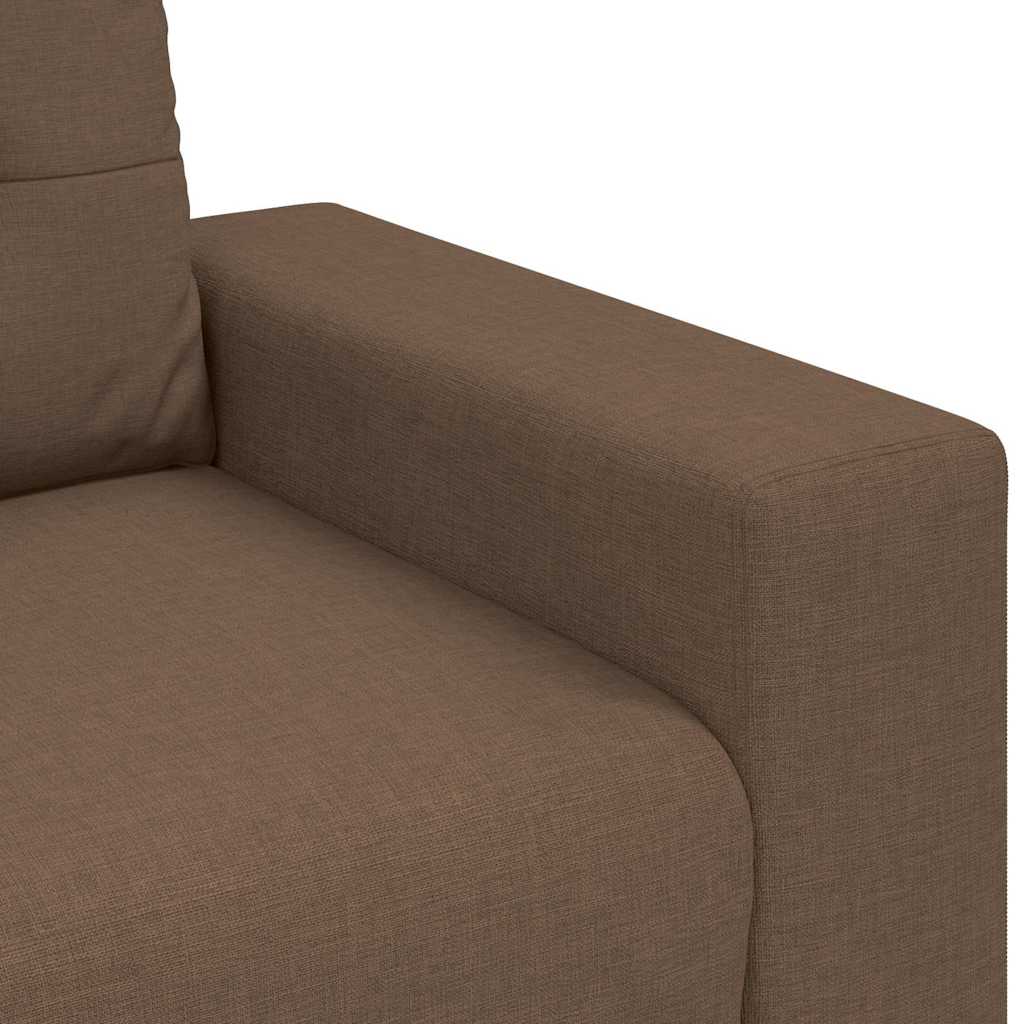 Barna szövet loveseat kanapé 160x77x82 cm 7