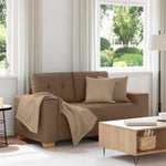Barna szövet loveseat kanapé 160x77x82 cm