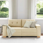 Krém szövet loveseat kanapé 180x77x82 cm 3