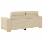Krém szövet loveseat kanapé 180x77x82 cm 6