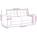 Krém szövet loveseat kanapé 180x77x82 cm 9