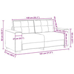 Vászon loveseat kanapé 180x77x82 cm 9