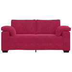 Bordó bársony loveseat kanapé 180x77x82 cm 4
