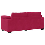 Bordó bársony loveseat kanapé 180x77x82 cm 6
