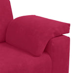 Bordó bársony loveseat kanapé 180x77x82 cm 7