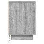 2 db szürke sonoma éjjeliszekrények LED világítással 38x34x50cm 9
